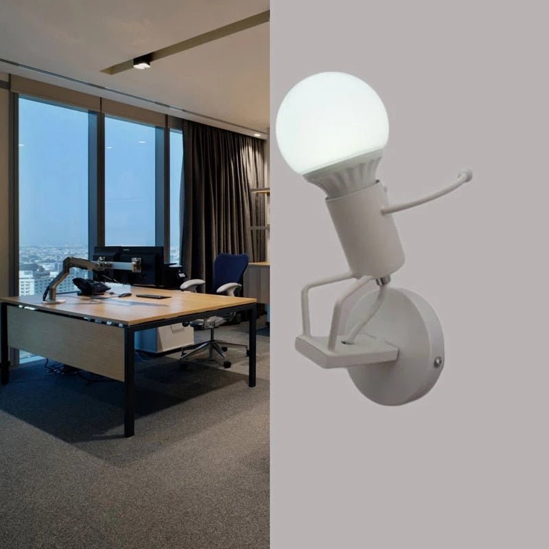 Metal Cartoon Robot Sconce Led Wall Lights - Querencian