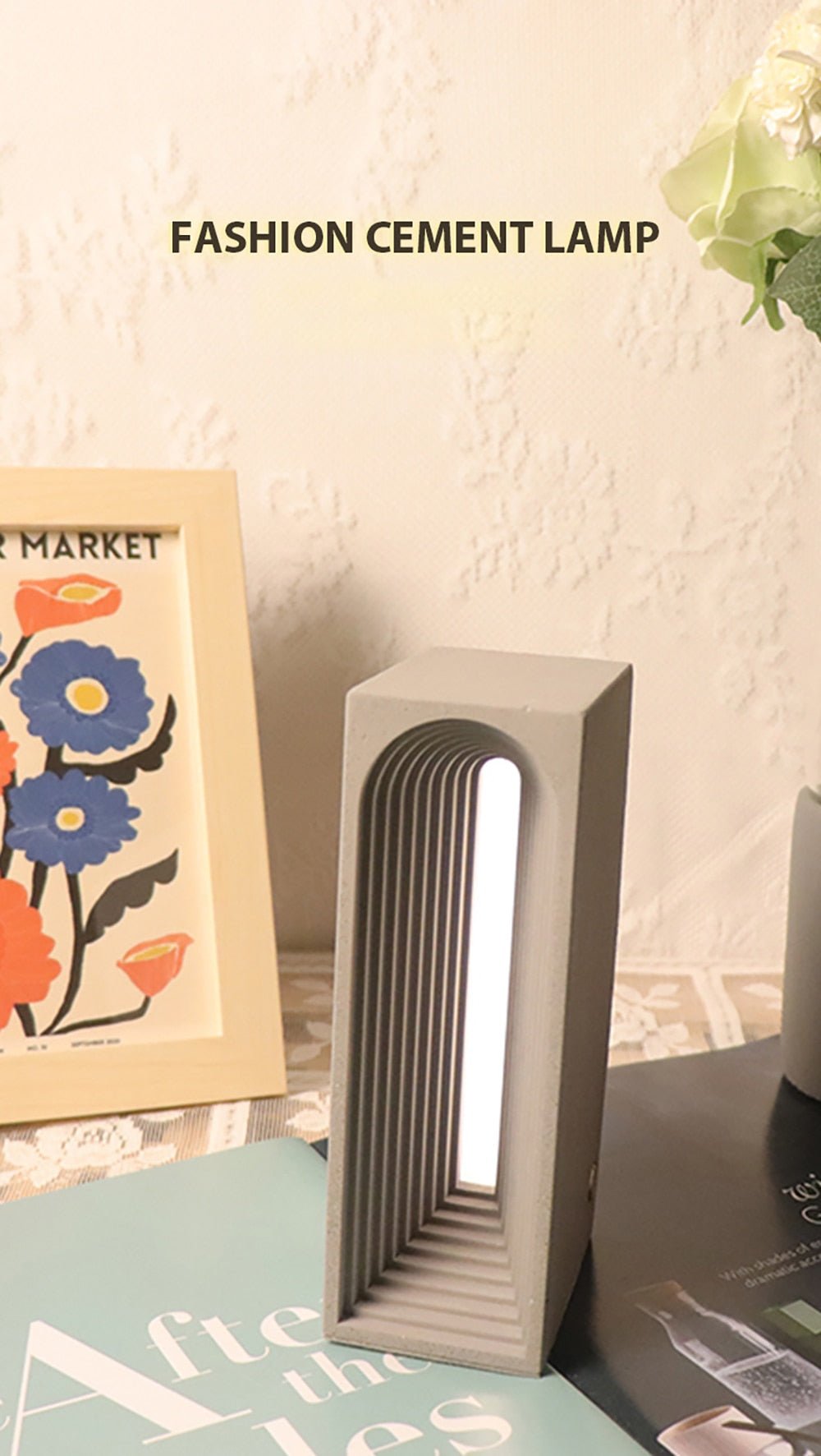 Minimalist Cement dimming desk lamp - Querencian