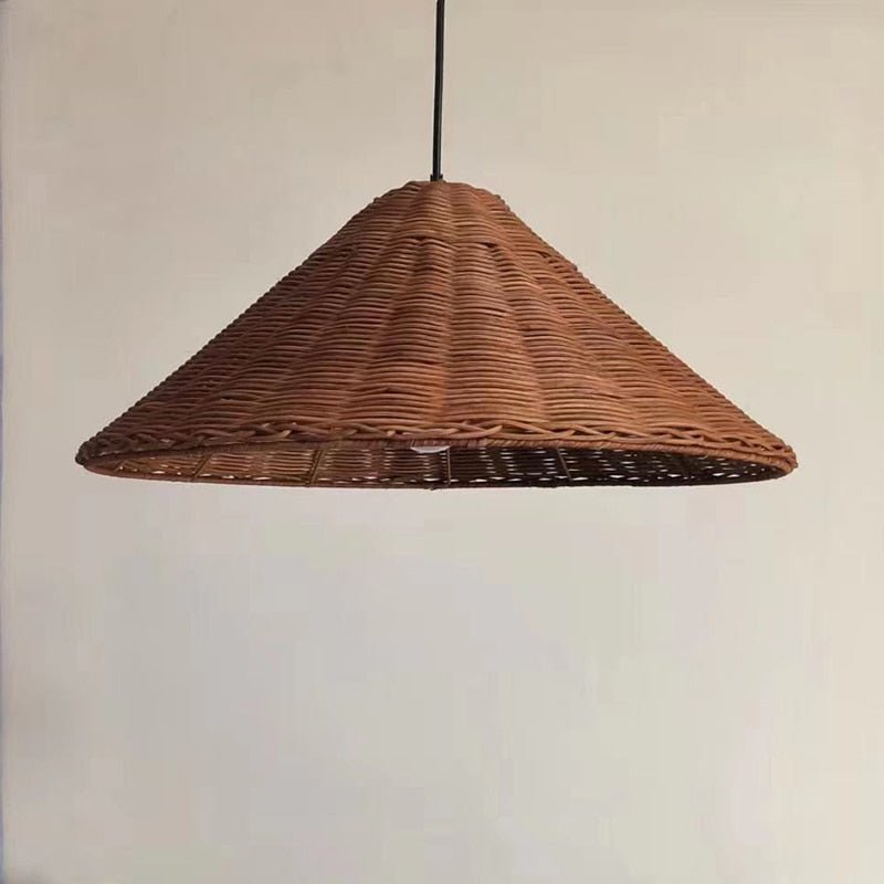 Minimalist Hand Knitted Vintage Rattan Pendant Lights - Querencian