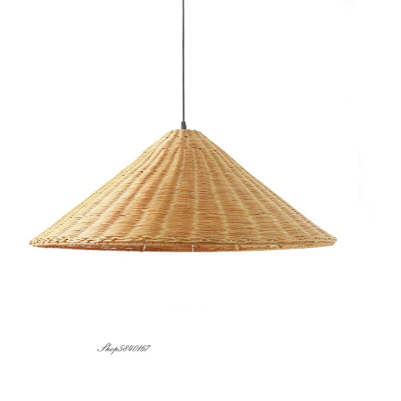 Minimalist Hand Knitted Vintage Rattan Pendant Lights - Querencian