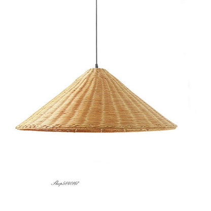 Minimalist Hand Knitted Vintage Rattan Pendant Lights - Querencian