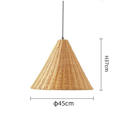 Minimalist Hand Knitted Vintage Rattan Pendant Lights - Querencian