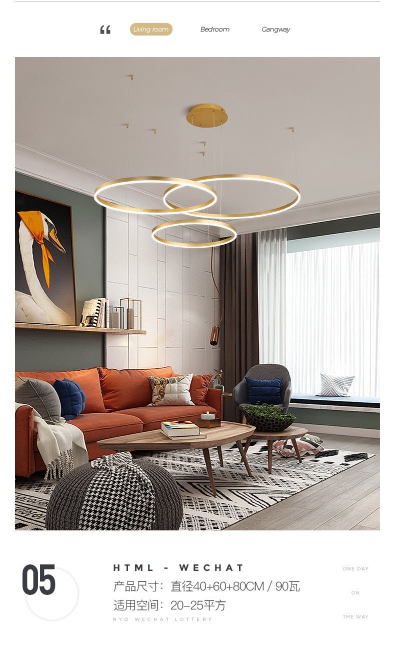Minimalist Home Decor Led Modern Chandelier Lighting - Querencian