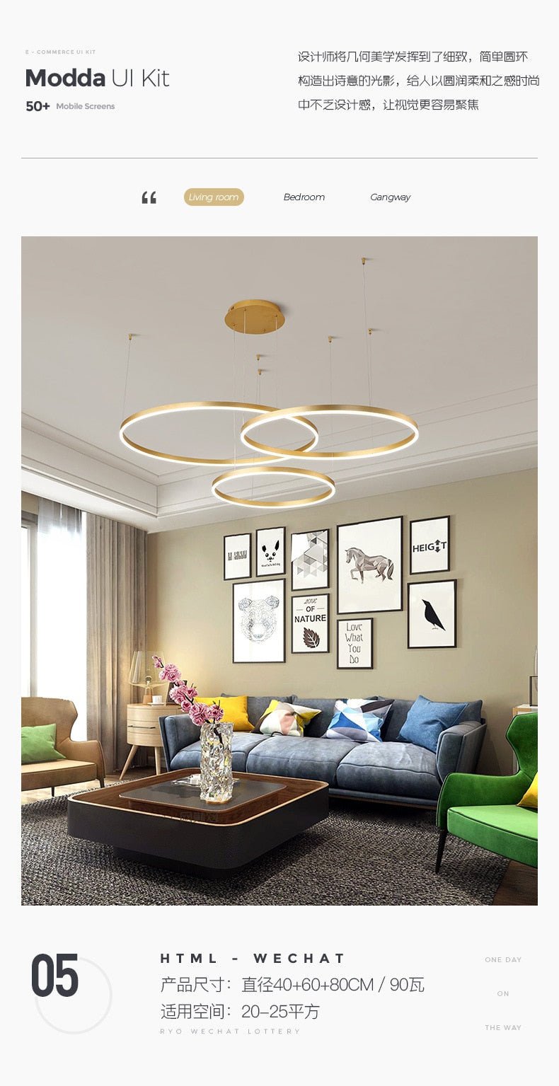 Minimalist Home Decor Led Modern Chandelier Lighting - Querencian