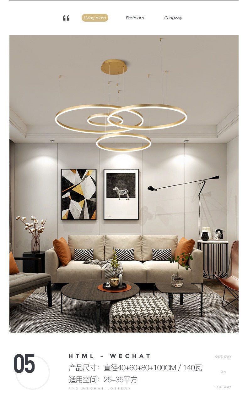 Minimalist Home Decor Led Modern Chandelier Lighting - Querencian