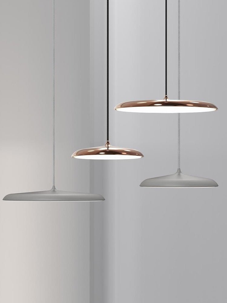 Modern Art Disc Single Head UFO Hanging Lamp - Querencian