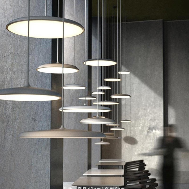 Modern Art Disc Single Head UFO Hanging Lamp - Querencian