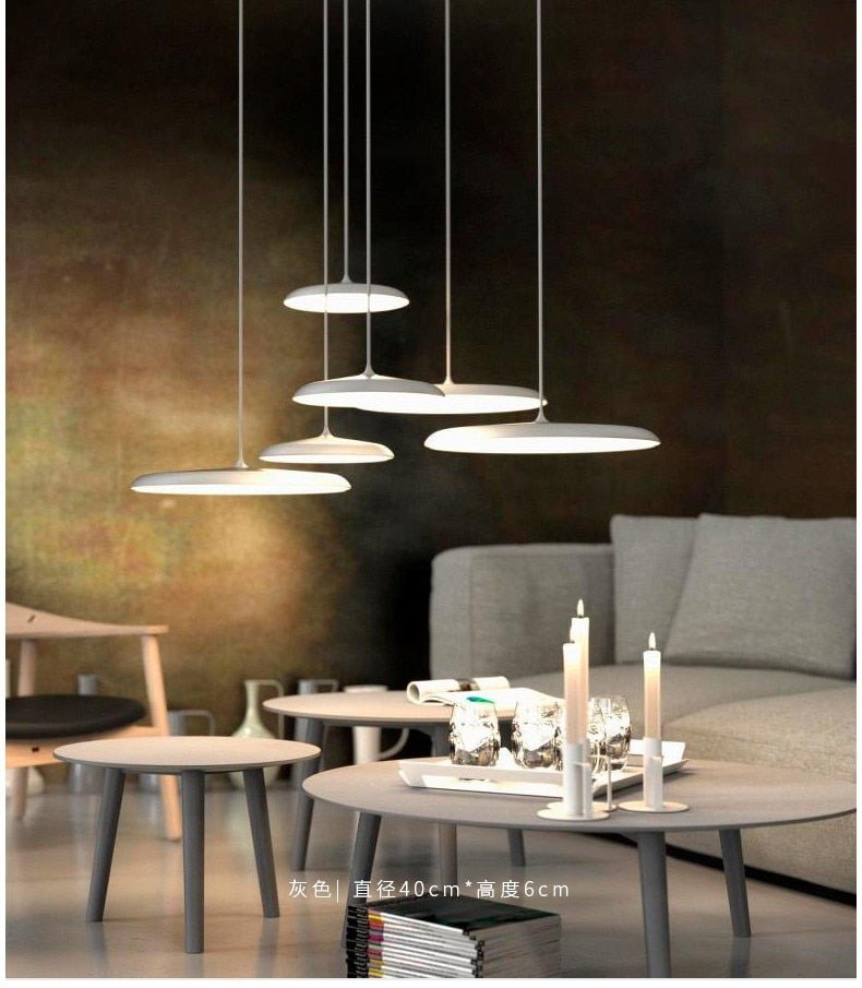 Modern Art Disc Single Head UFO Hanging Lamp - Querencian