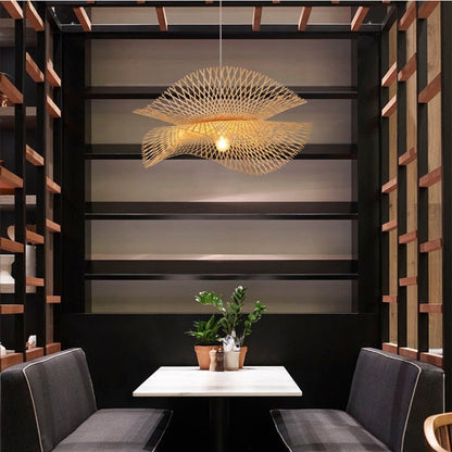 Modern Asian Style Bamboo Handmade Chandeliers Luminaire - Querencian