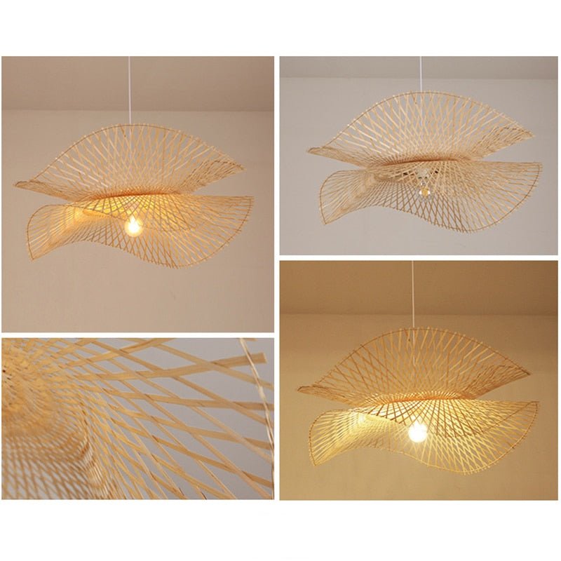 Modern Asian Style Bamboo Handmade Chandeliers Luminaire - Querencian