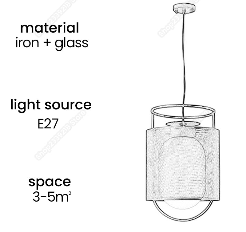 Modern Chinese Brief Glass Pendant Lighting - Querencian