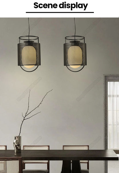 Modern Chinese Brief Glass Pendant Lighting - Querencian