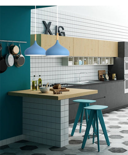 Modern E27 Macaron Color LED Pendant Lights - Querencian