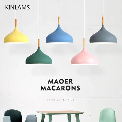 Modern E27 Macaron Color LED Pendant Lights - Querencian