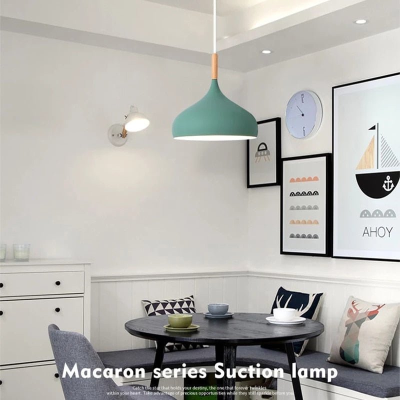 Modern E27 Macaron Color LED Pendant Lights - Querencian
