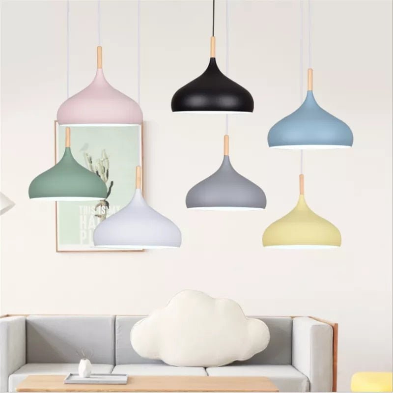 Modern E27 Macaron Color LED Pendant Lights - Querencian