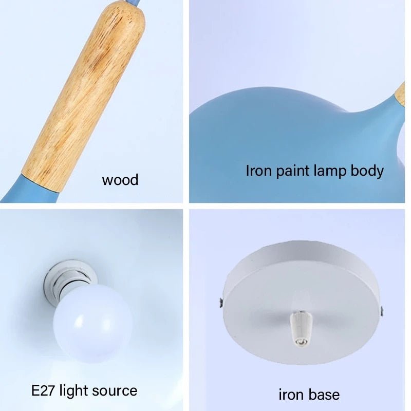 Modern E27 Macaron Color LED Pendant Lights - Querencian