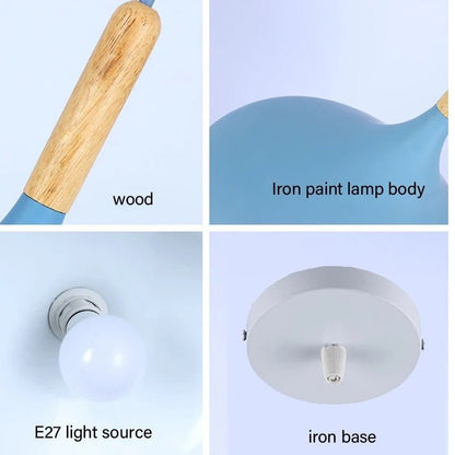 Modern E27 Macaron Color LED Pendant Lights - Querencian