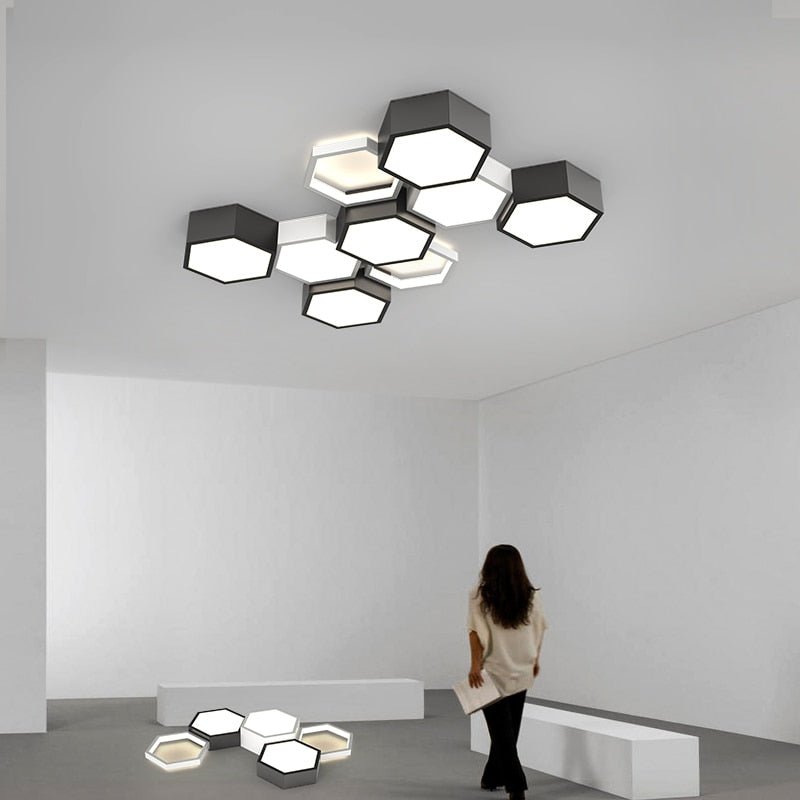 Modern Hexagonal Led Ceiling Lamp - Querencian