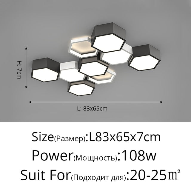 Modern Hexagonal Led Ceiling Lamp - Querencian