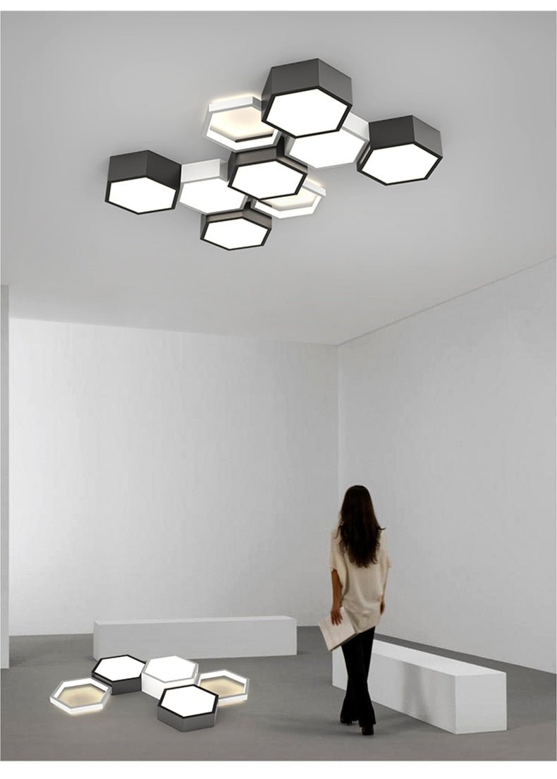 Modern Hexagonal Led Ceiling Lamp - Querencian