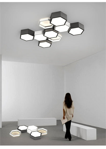 Modern Hexagonal Led Ceiling Lamp - Querencian