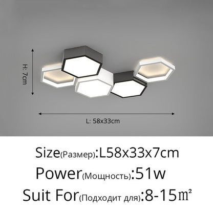 Modern Hexagonal Led Ceiling Lamp - Querencian