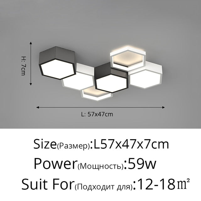 Modern Hexagonal Led Ceiling Lamp - Querencian