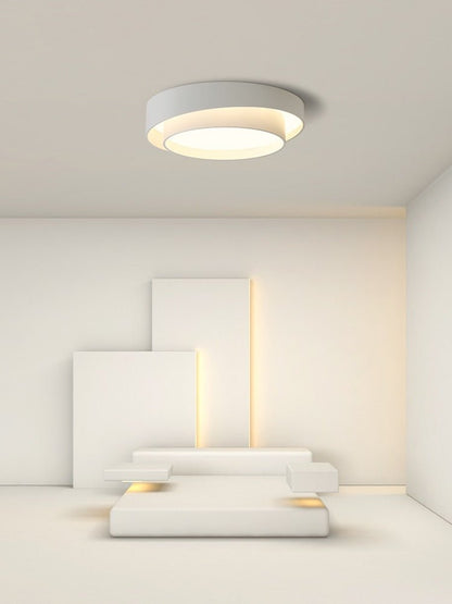Modern Led Art White Round Ceiling Lamp - Querencian
