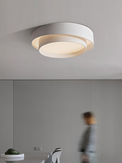 Modern Led Art White Round Ceiling Lamp - Querencian