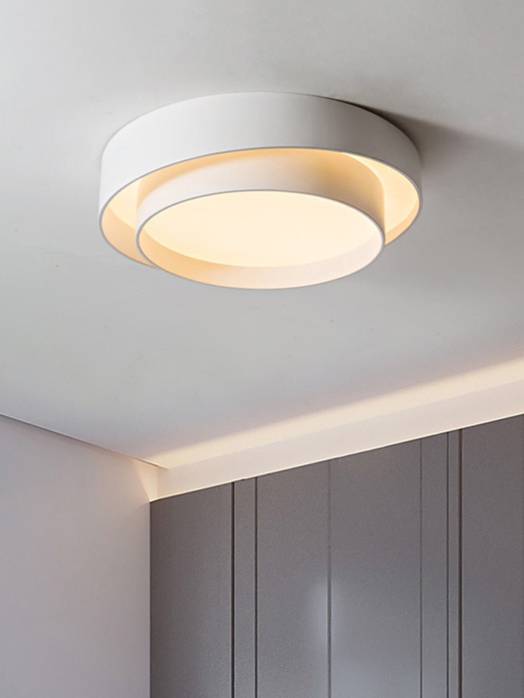 Modern Led Art White Round Ceiling Lamp - Querencian