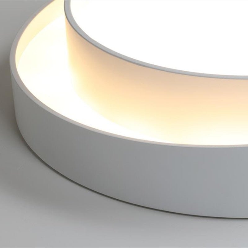 Modern Led Art White Round Ceiling Lamp - Querencian