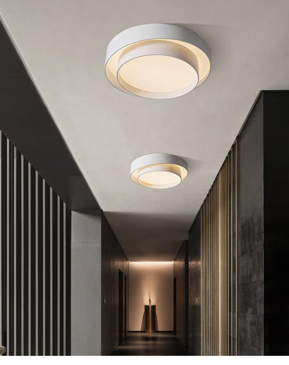 Modern Led Art White Round Ceiling Lamp - Querencian