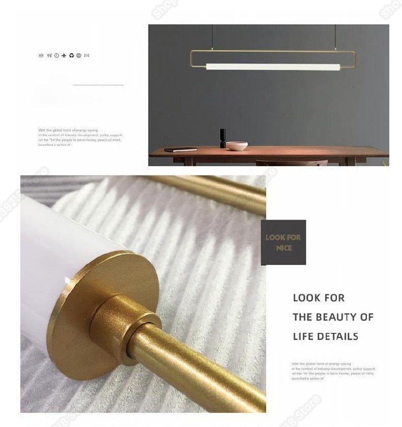 Modern LED Nordic Long Pendant Lighting - Querencian
