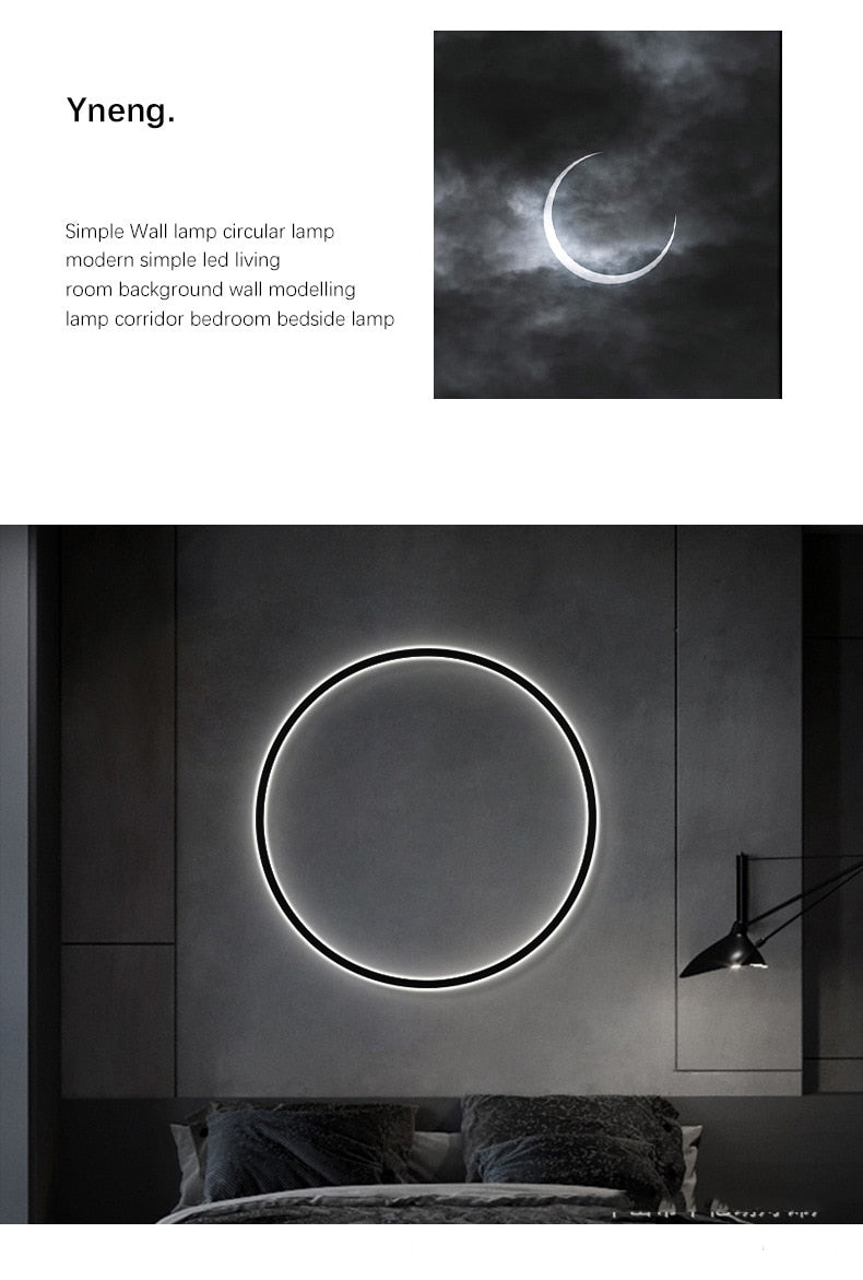 Modern Minimalist USB Led Rings Wall Lamp - Querencian