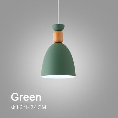 Modern Multiple Color Wood LED Pendant Light - Querencian