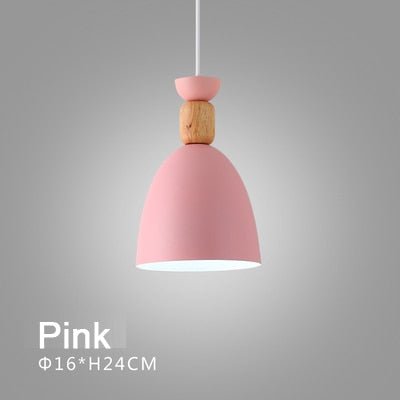 Modern Multiple Color Wood LED Pendant Light - Querencian