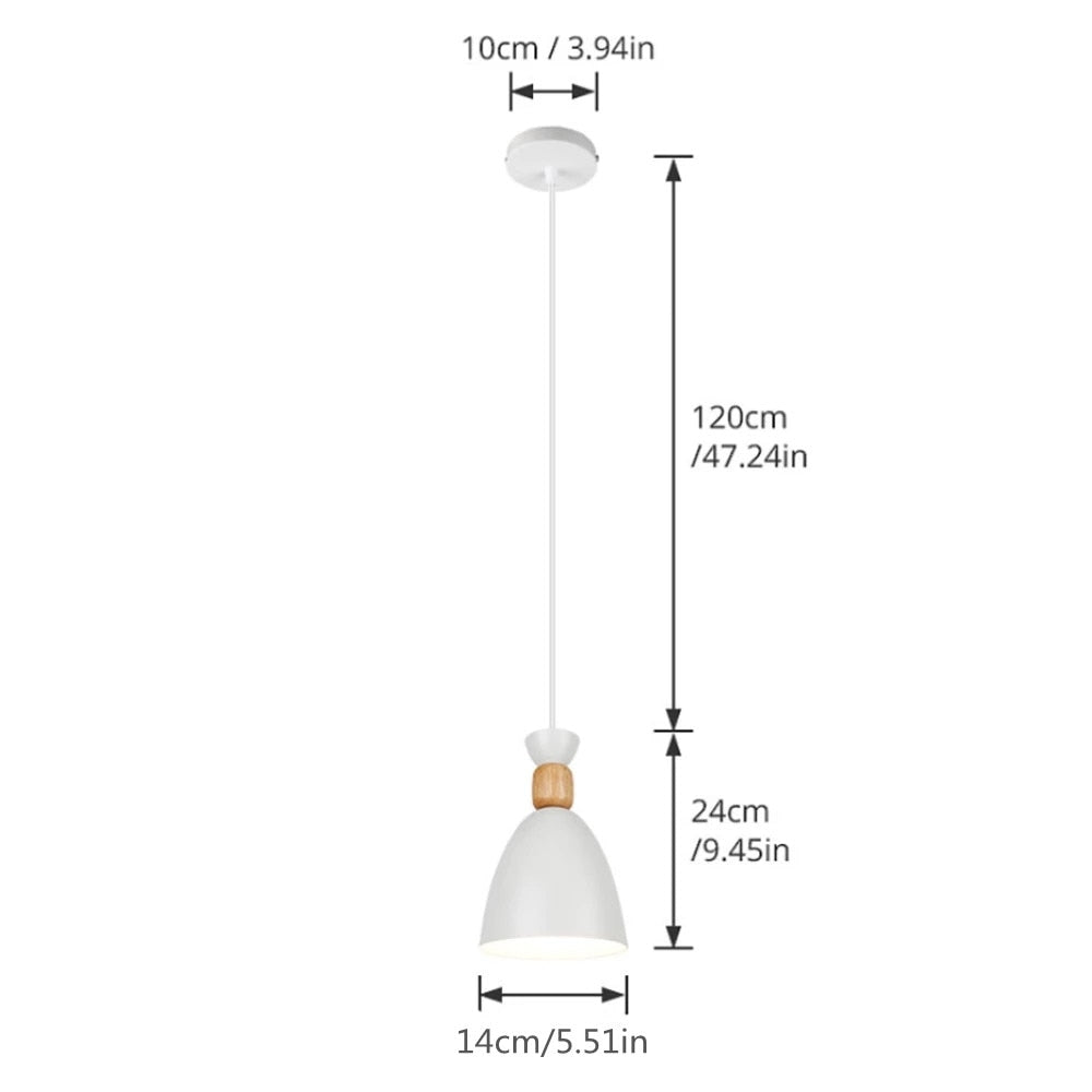 Modern Multiple Color Wood LED Pendant Light - Querencian