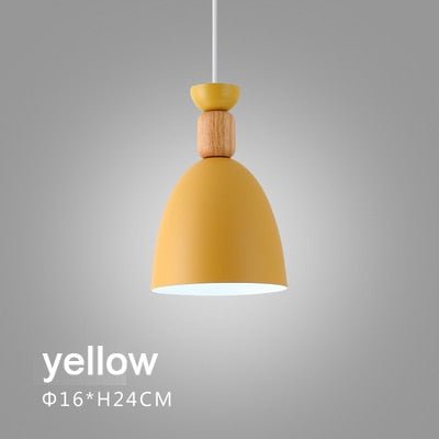 Modern Multiple Color Wood LED Pendant Light - Querencian