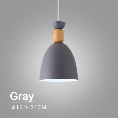 Modern Multiple Color Wood LED Pendant Light - Querencian