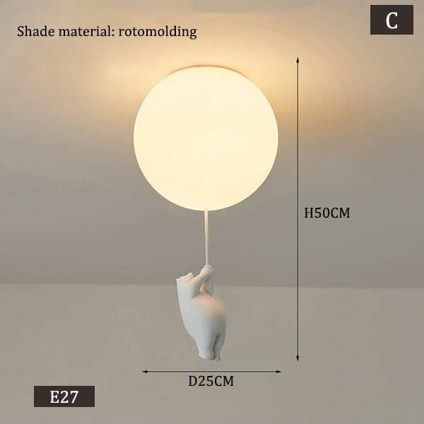 Modern Polar Bear Pendant Chandelier Led Lamp - Querencian
