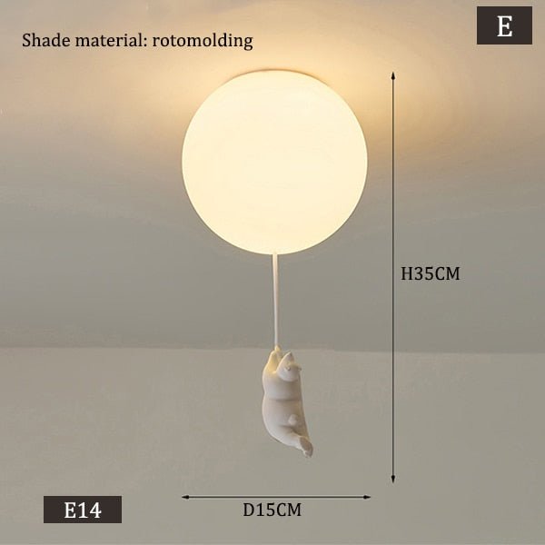 Modern Polar Bear Pendant Chandelier Led Lamp - Querencian