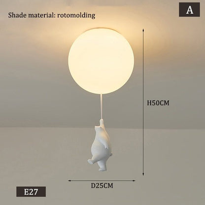 Modern Polar Bear Pendant Chandelier Led Lamp - Querencian