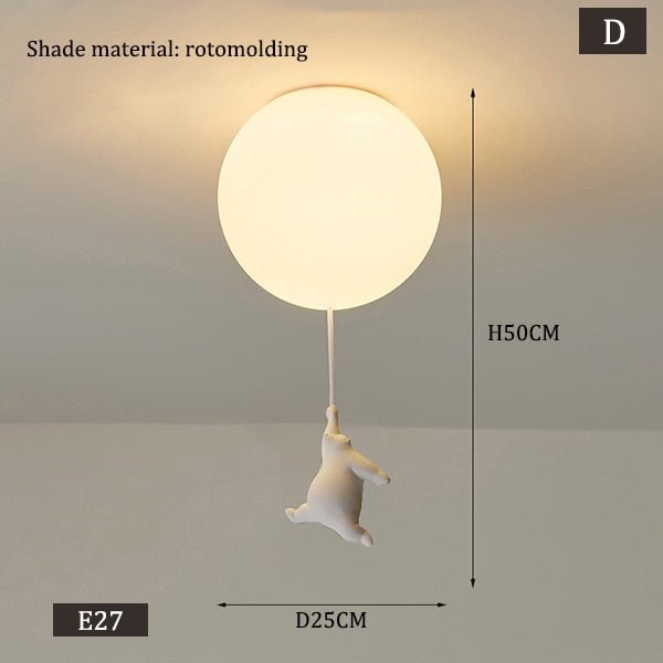 Modern Polar Bear Pendant Chandelier Led Lamp - Querencian