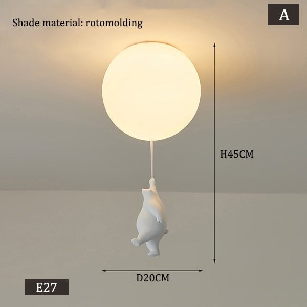 Modern Polar Bear Pendant Chandelier Led Lamp - Querencian