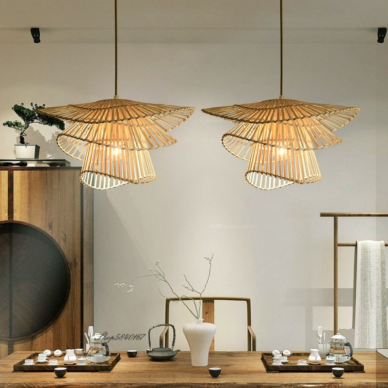 Multi-layered Creative Rattan Pendant Lights - Querencian