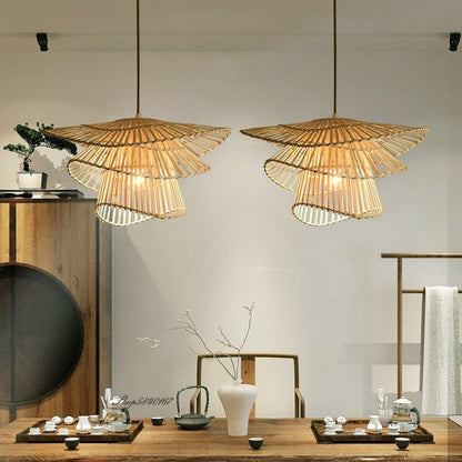 Multi-layered Creative Rattan Pendant Lights - Querencian