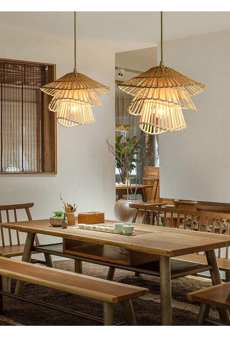 Multi-layered Creative Rattan Pendant Lights - Querencian