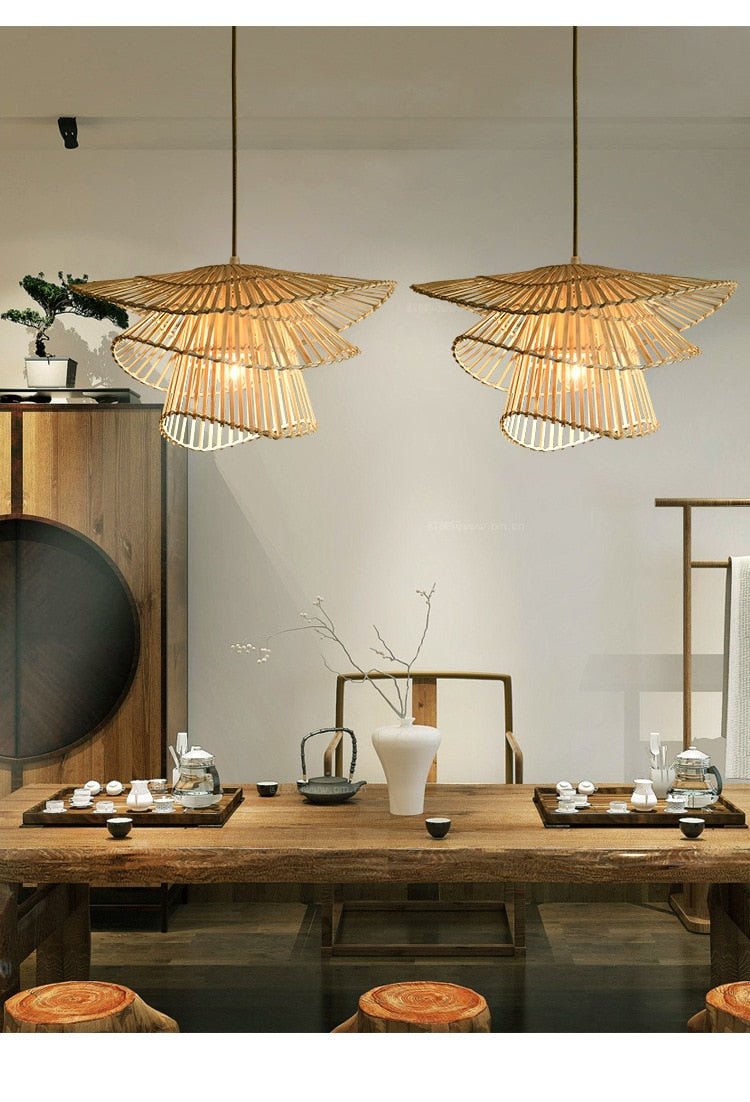 Multi-layered Creative Rattan Pendant Lights - Querencian