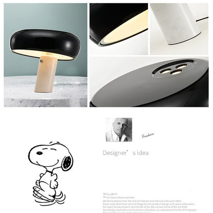 Mushroom Marble Snoopy Table Lamp Decor Lighting - Querencian